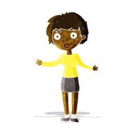 cartoon confused woman N39