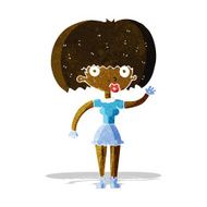 Cartoon Woman Waving N45