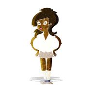 cartoon pretty woman N44