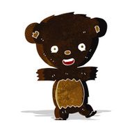 cartoon teddy black bear cub