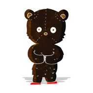 cartoon teddy black bear cub N2