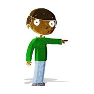 Cartoon Man Pointing N44