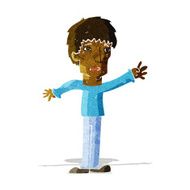 cartoon worried man reaching out N2