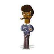 Cartoon Man With Mustache N29
