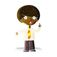 cartoon school boy answering question N8