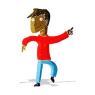 cartoon happy man pointing N13