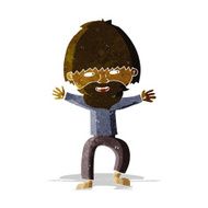 cartoon happy man with beard N9