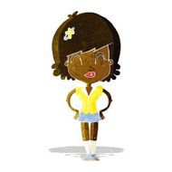 cartoon happy woman N49