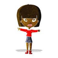 cartoon woman pointing N33