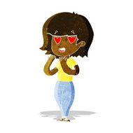 cartoon woman in love N117