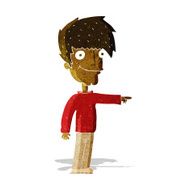 cartoon happy man pointing N14