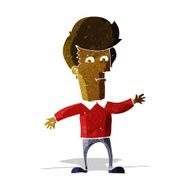 cartoon waving man N31