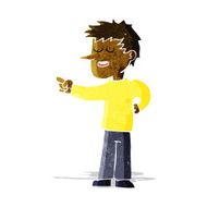 Cartoon Man Pointing N46