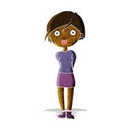 cartoon surprised girl N5