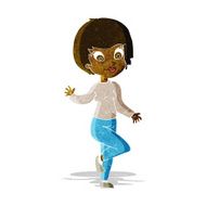Cartoon Woman Waving N51