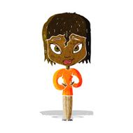 cartoon satisfied woman N2