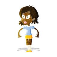 cartoon surprised woman N42