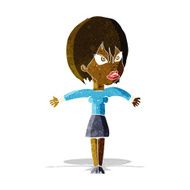 cartoon annoyed girl N6