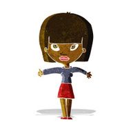 cartoon woman giving thumbs up symbol N13