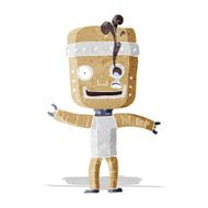 cartoon funny old robot N2