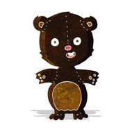 cute black bear cartoon