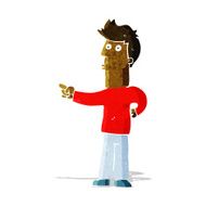 Cartoon Man Pointing N47