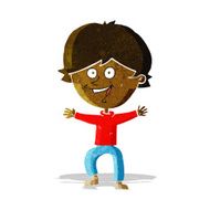 cartoon happy boy laughing N5