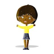 cartoon worried woman N12