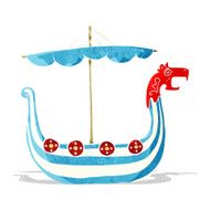 Cartoon Viking Ship N14