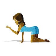 cartoon woman on all fours N3