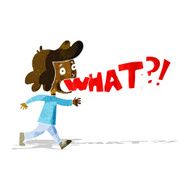 cartoon woman shouting what N2