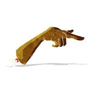 cartoon severed pointing hand