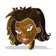 cartoon female face N27