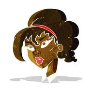 cartoon pretty woman N46