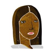 cartoon serious woman N4