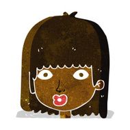 cartoon surprised woman N45