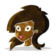 cartoon pretty surprised woman