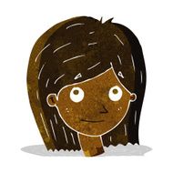 cartoon happy female face N27