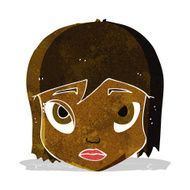 cartoon female face N29