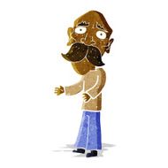 cartoon lonely old man