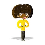 cartoon surprised woman N47