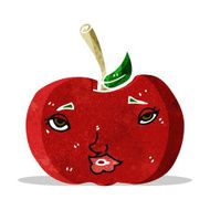 cartoon apple with face N2