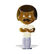 cartoon manly mustache man
