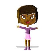 cartoon woman pointing N35