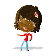 cartoon happy woman pointing N9