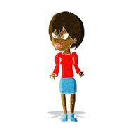 cartoon annoyed woman N38