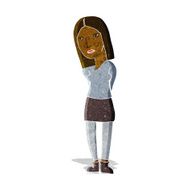 cartoon woman waiting N3