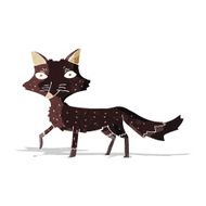 cartoon little wolf N47