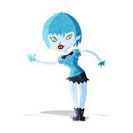 cartoon vampire girl welcoming N2
