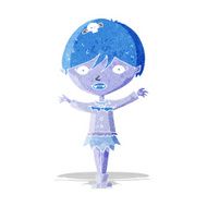 cartoon waving vampire girl N3